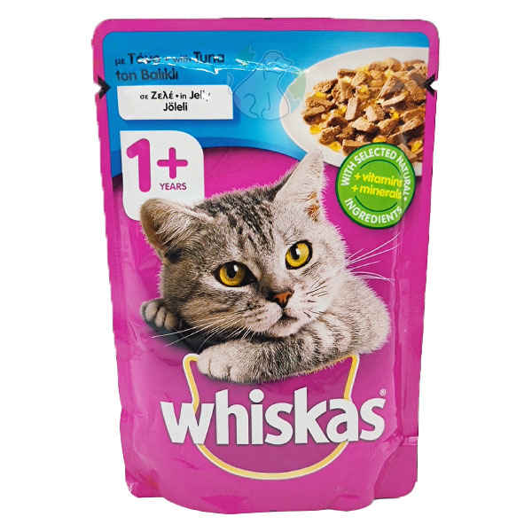 پوچ گربه بالغ طعم ماهی تن whiskas